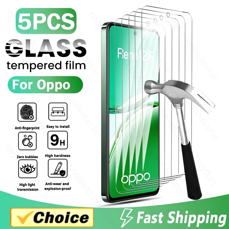 Oppo Reno 12 - 5 قطعة 100% الأصلي HD الزجاج