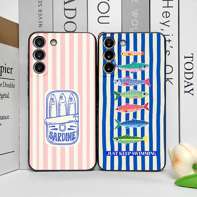 Oppo Reno 12 - غطاء هاتف لطيف بنمط مخطط على