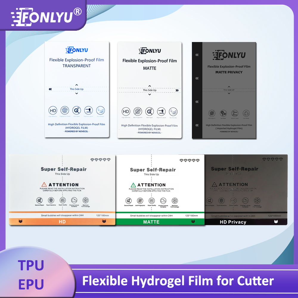 Screen Protector Cutter - FONLYU 50 قطعة العالمي HD ماتي
