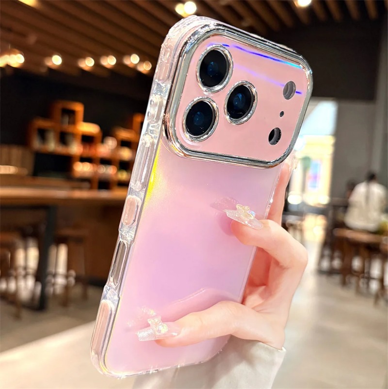 غطاء هاتف لامع بألوان قوس قزح  - مراجعة Camera Lens Protector وسعره
