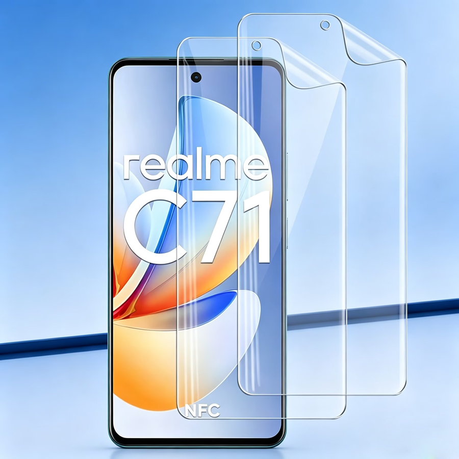 قطعتان من واقي الشاشة الهيدروج - مراجعة Realme Note 50 وسعره