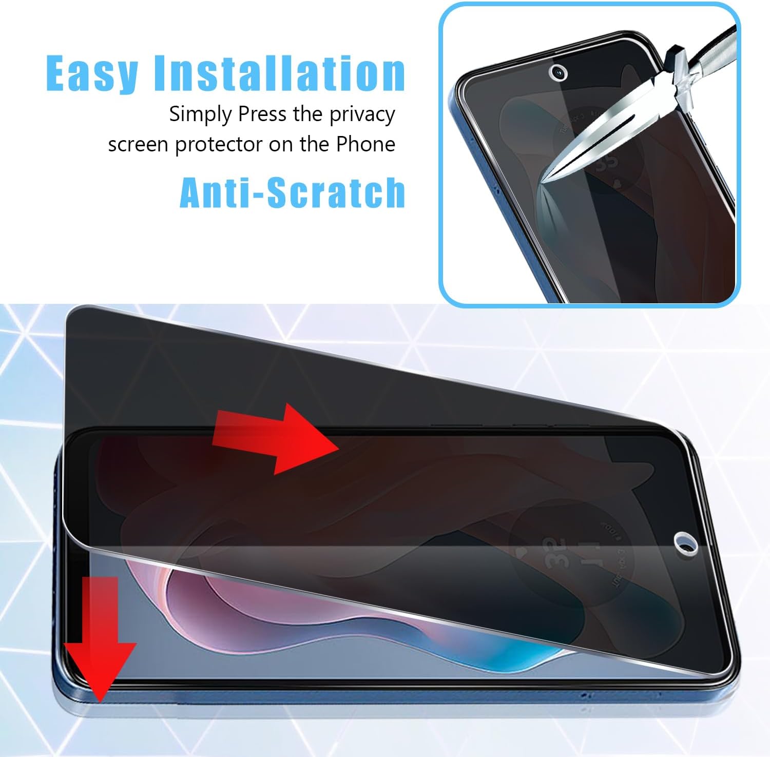 واقي شاشة لموتورولا موتو جي ست - مراجعة Privacy Filter 2Pack وسعره