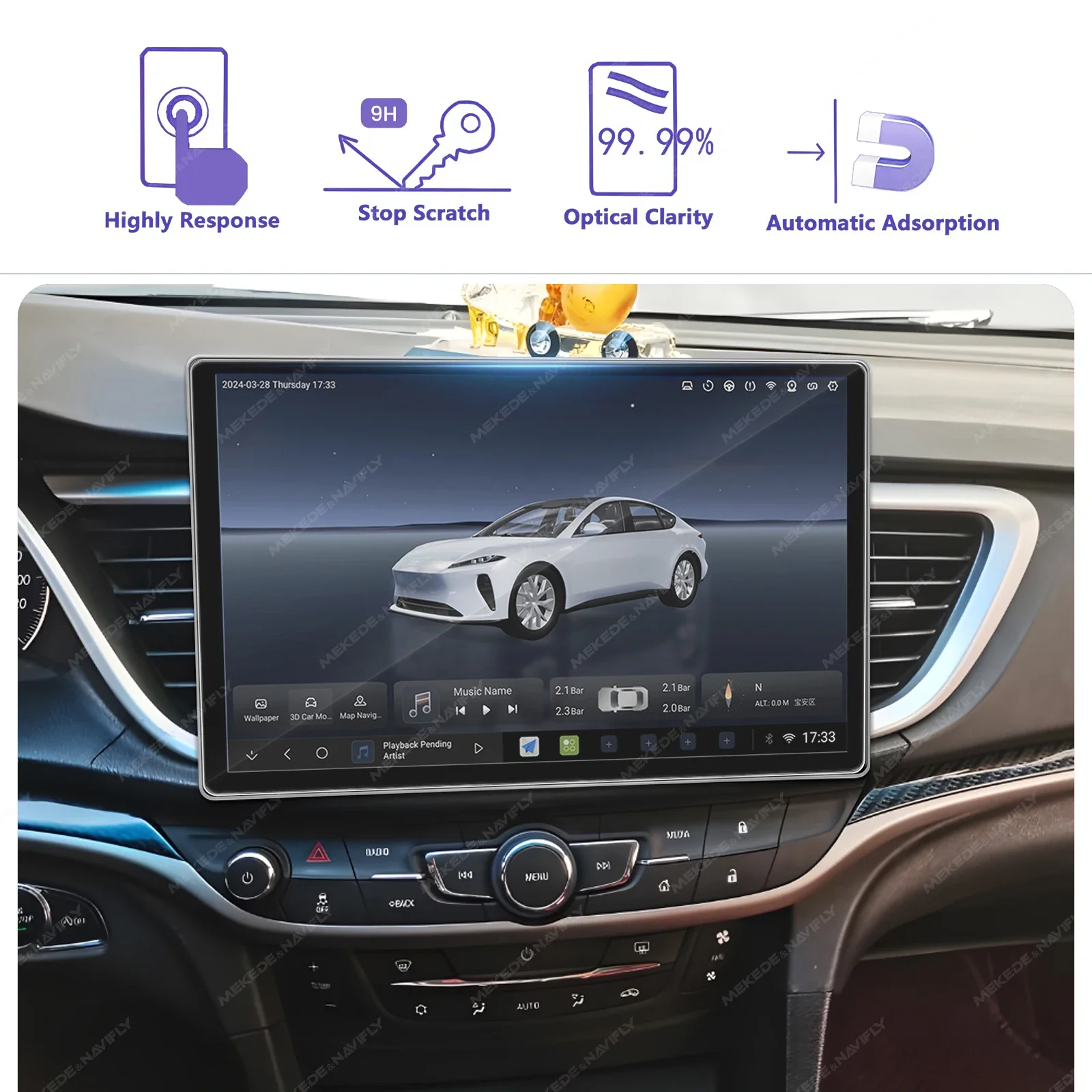 ملصق فيلم حامي لراديو السيارة  - مراجعة Glass Protector Auto وسعره