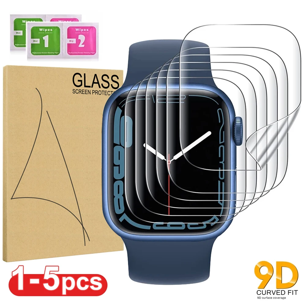 واقي شاشة لساعة أبل سلسلة 9 7  - مراجعة Hydrogel Screen Protector وسعره